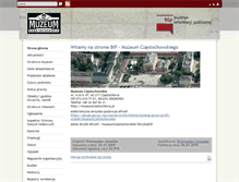 Tablet Screenshot of muzeum.bip.czestochowa.pl